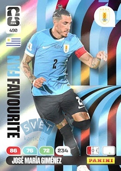 Jose Maria Gimenez Uruguay Panini FIFA World Cup 2026 Adrenalyn XL Fan Favourite #490